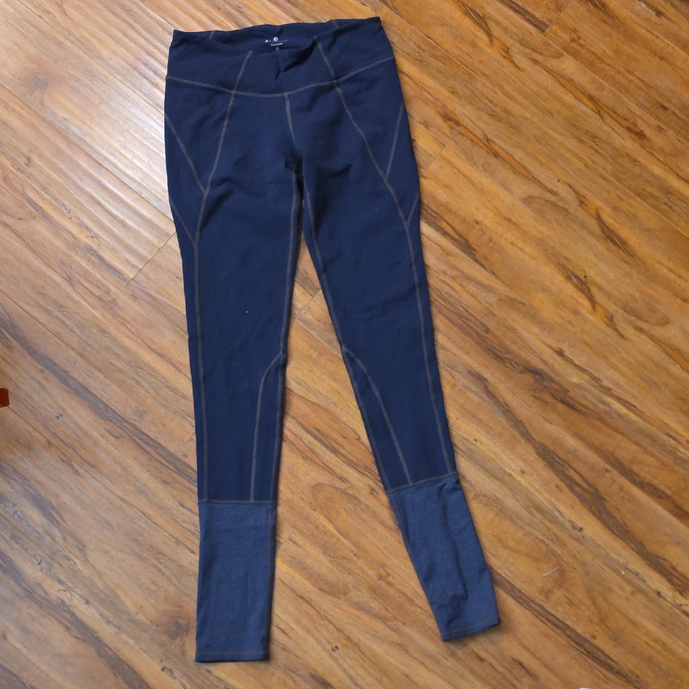 Athleta Blue Reflective Leggings Medium